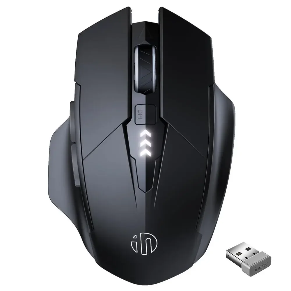 INPHIC Rechargeable 2.4G Optical Wireless Mouse Cordless Mice USB Nano Receiver